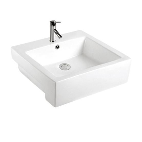 Chậu lavabo rửa mặt bán dương vuông LVTP 319B