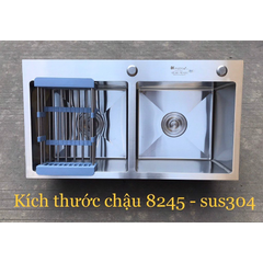 Chậu rửa bát Inox 2 hố KTC 8245