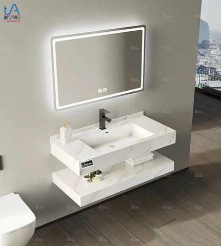 Bộ bàn đá lavabo nhập khẩu và chậu âm tràn viền BR 635-80