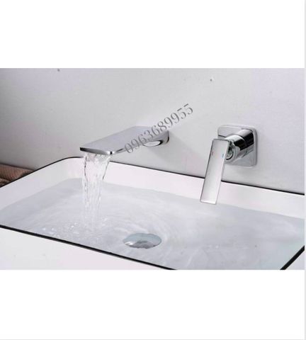 Vòi rửa mặt lavabo âm tường mạ crom VA 003