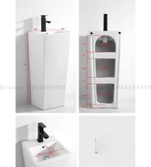 Trụ lavabo vuông liền chân BR 785