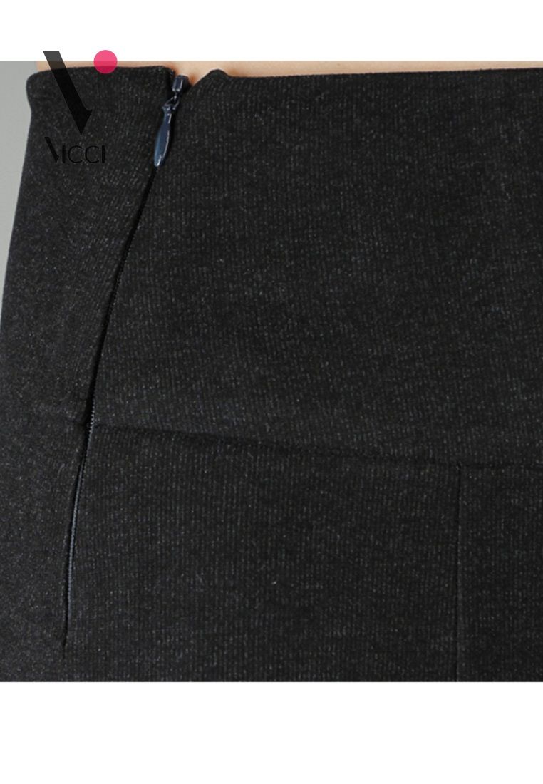 Quần Legging VIcci cao cấp màu Tàn Đen cạp cao 10P