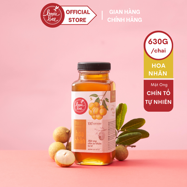  Mật Ong Bonie Bee Nguyên Chất Từ Hoa Nhãn - Vị Ngọt Nồng Nàn - Chín Tự Nhiên Từ Tổ - Không Qua Xử Lý - 630g 