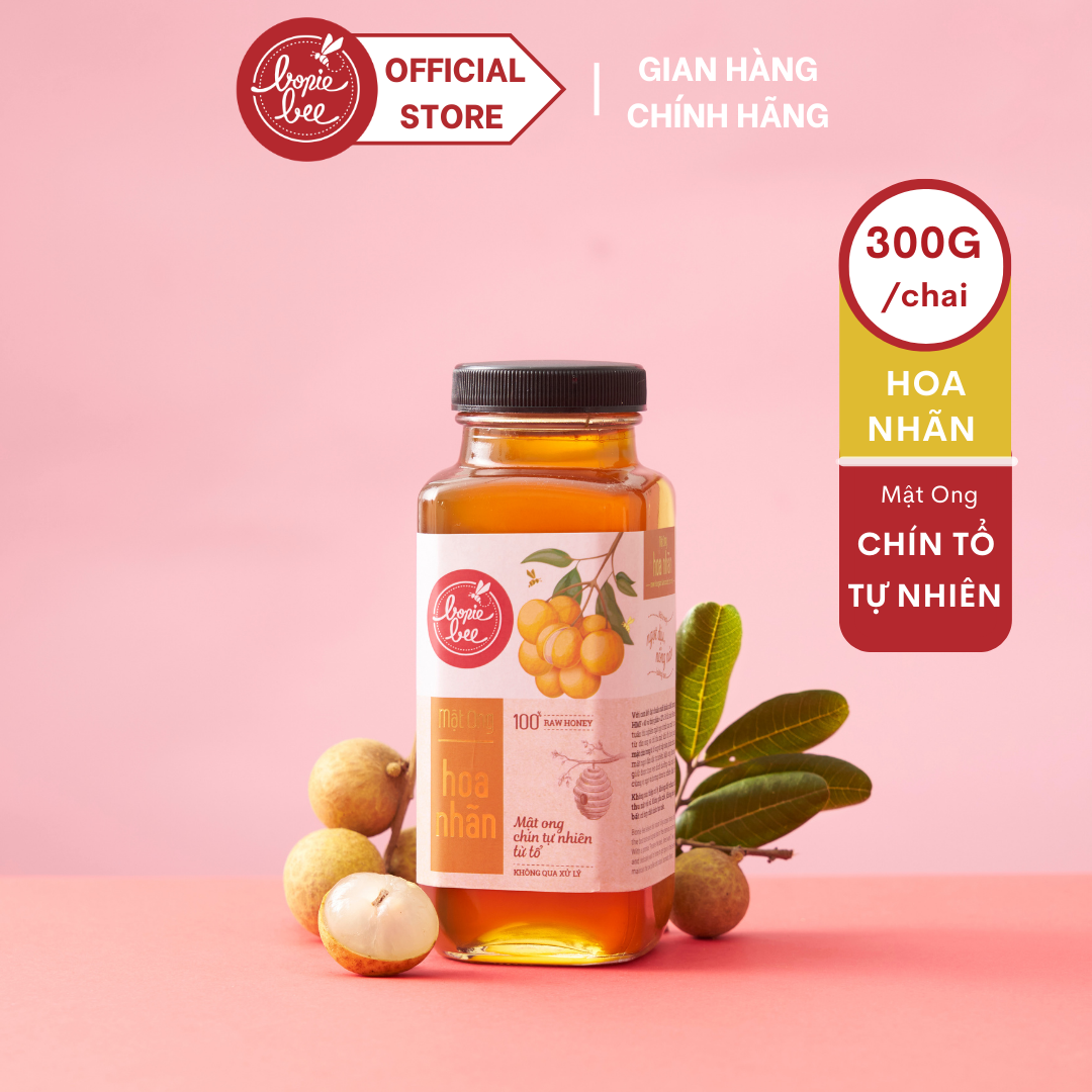 Mật Ong Bonie Bee Nguyên Chất Từ Hoa Nhãn - Vị Ngọt Nồng Nàn - Chín Tự Nhiên Từ Tổ - Không Qua Xử Lý - 300g