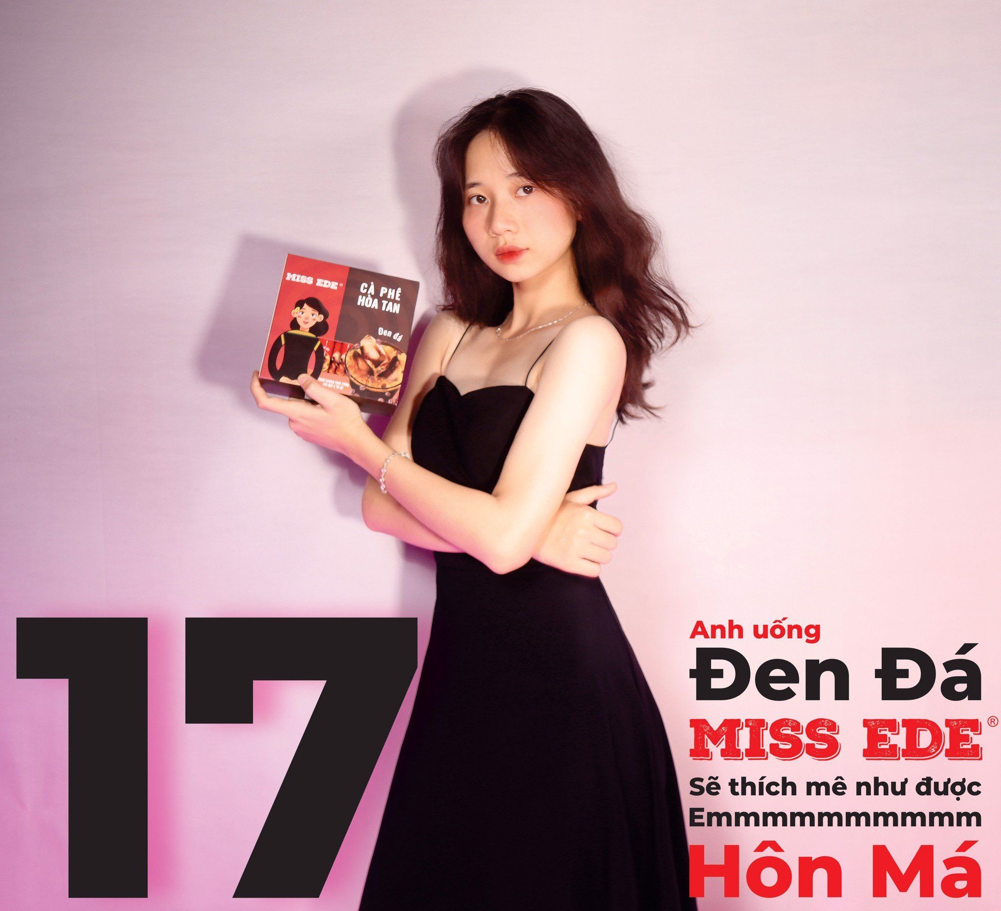  Cà phê hoà tan Đen đá MISS EDE - 240g: 15 x 16 g (có đường) 