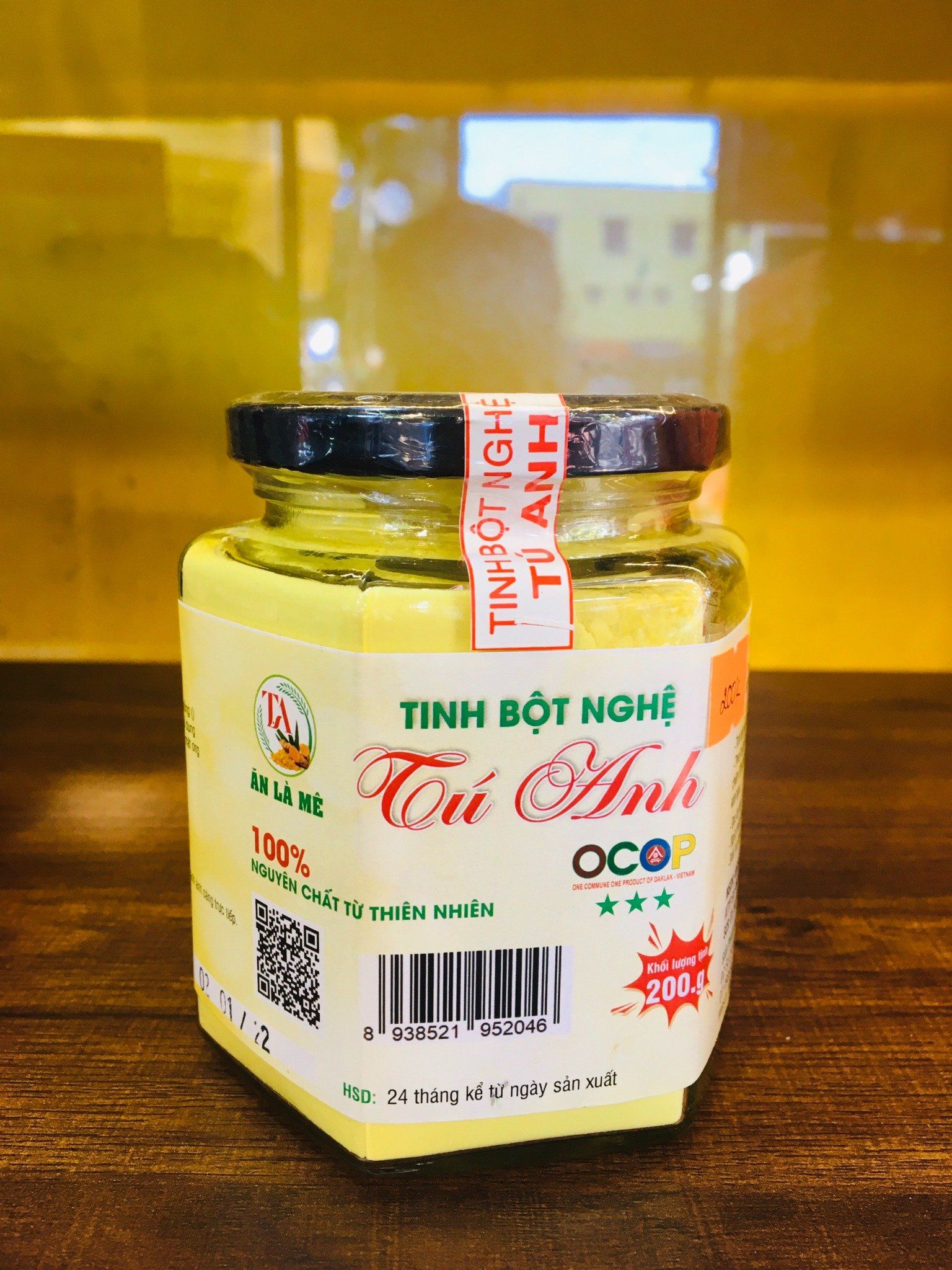 Tinh Bột Nghệ Tú Anh - 100% Nguyên Chất từ thiên nhiên - Lọ 200g