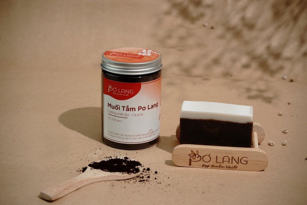 Muối tắm cà phê Đắk Lắk - Hũ - 130g - Pơ Lang
