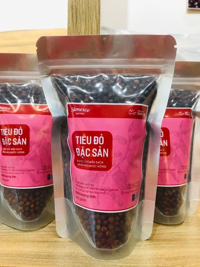 Hạt tiêu đỏ tiệt trùng tiêu chuẩn Rainforest - Simexco 200g