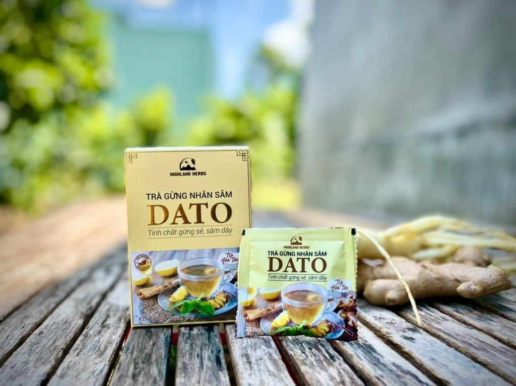 Trà gừng nhân sâm DATO ( 15 gói x 10g)_150g