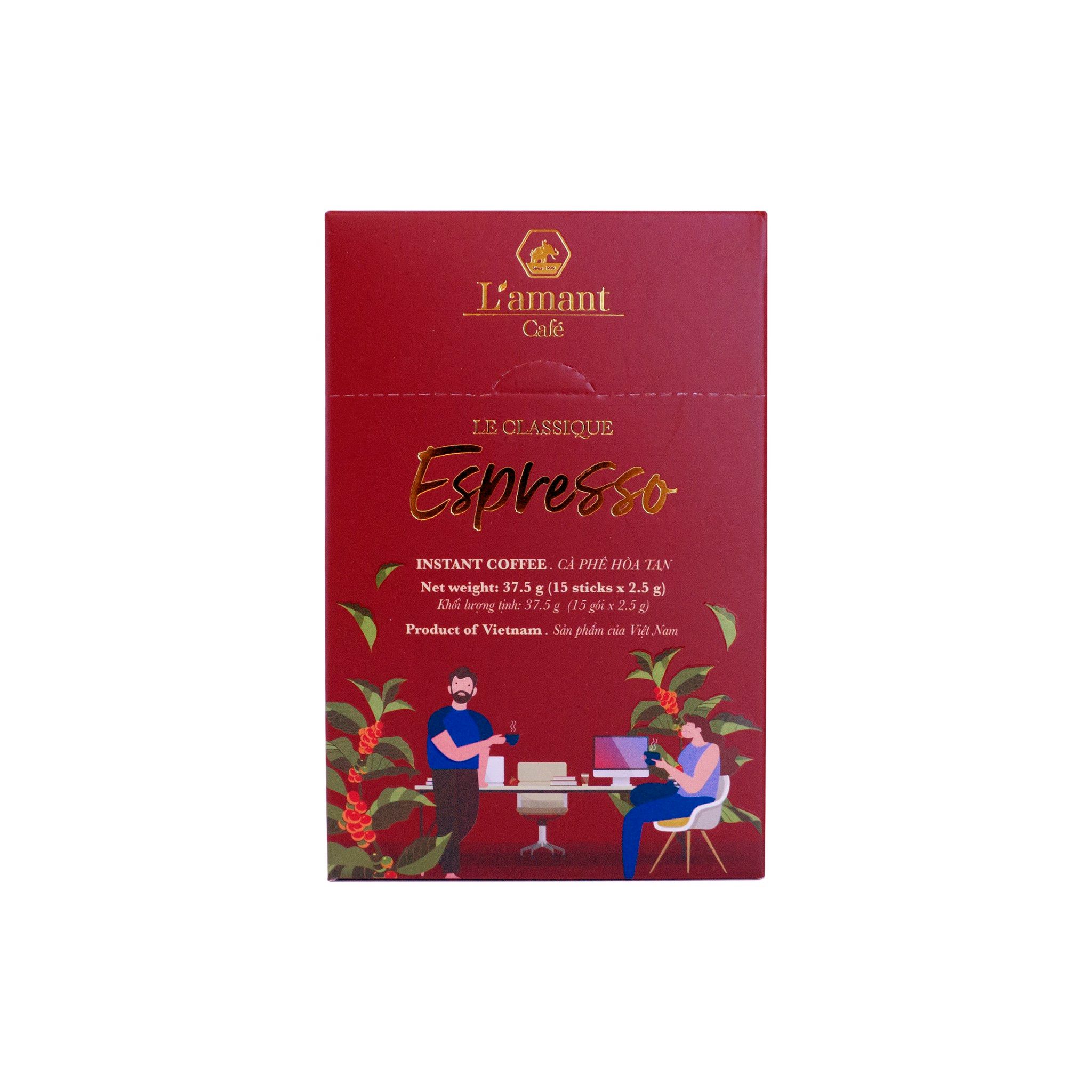 Cà phê hòa tan đen L'amant Espresso - L'amant Espresso Instant Coffee