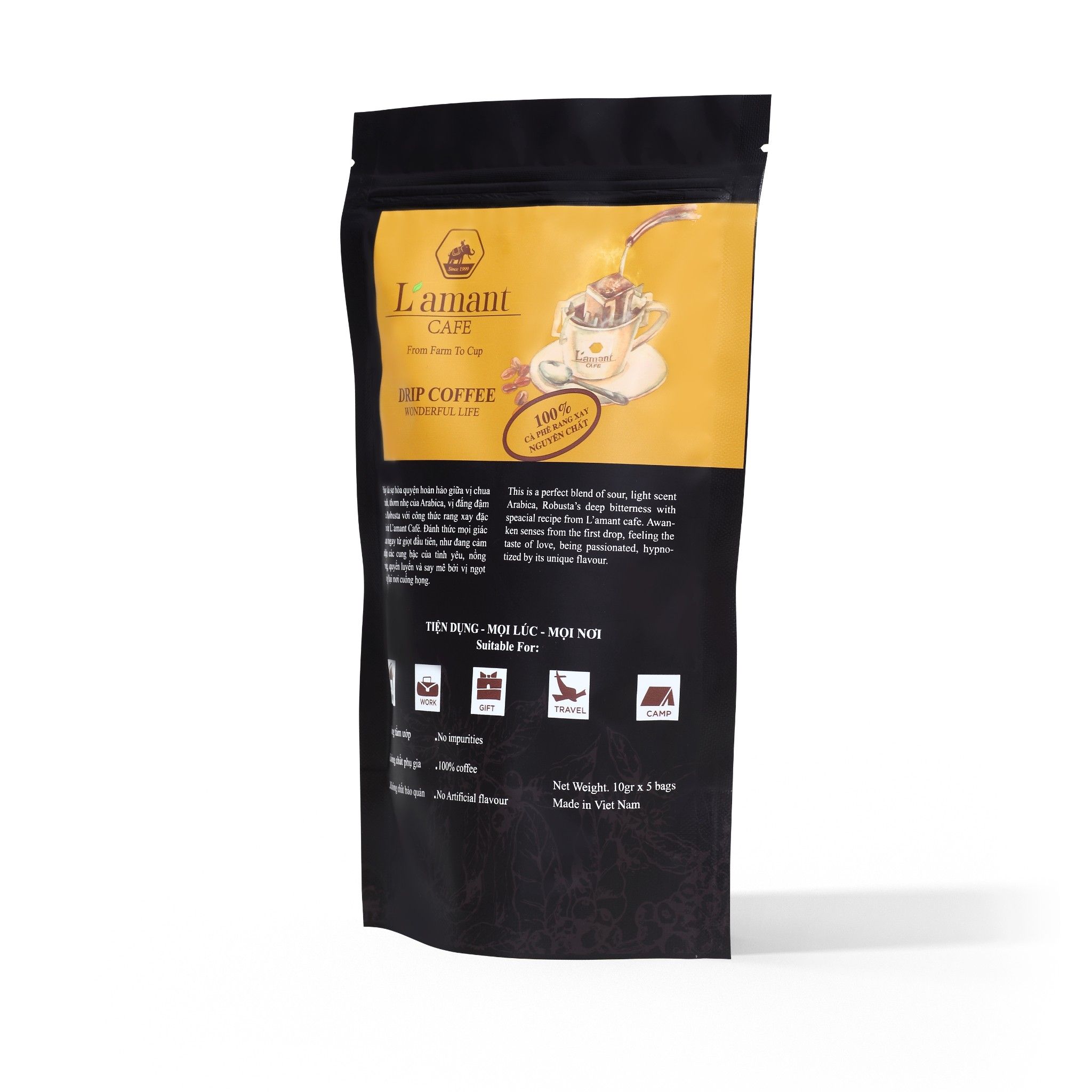  Cà phê túi lọc L’amant Wonderful Life - L’amant Wonderful Life Drip Coffee 