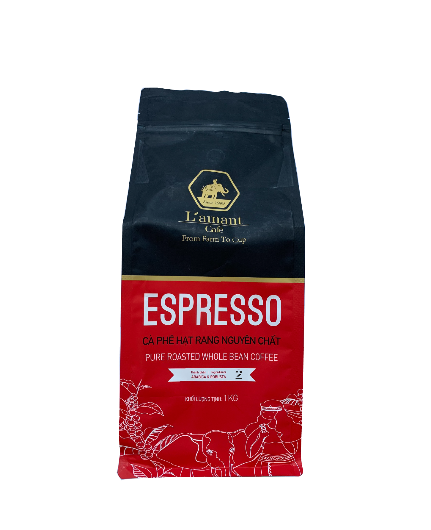  Cà phê hạt rang L’amant Espresso số 02 - L’amant No.02 Espresso Roasted Coffee 