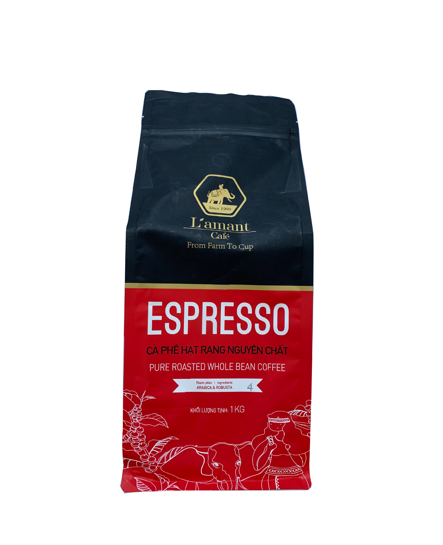  Cà phê hạt rang L’amant Espresso số 04 - L’amant No.04 Espresso Roasted Coffee 