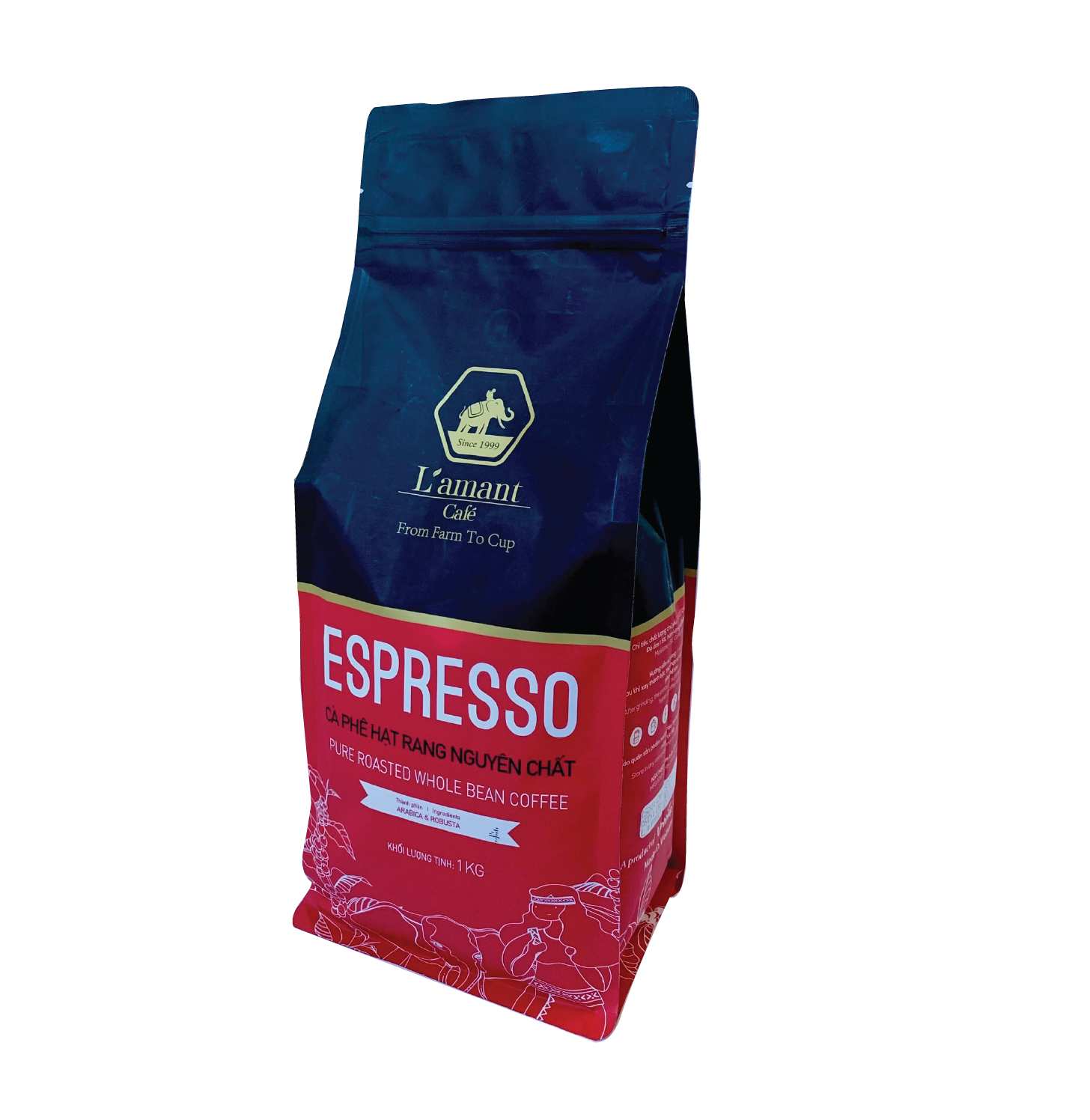  Cà phê hạt rang L’amant Espresso số 04 - L’amant No.04 Espresso Roasted Coffee 