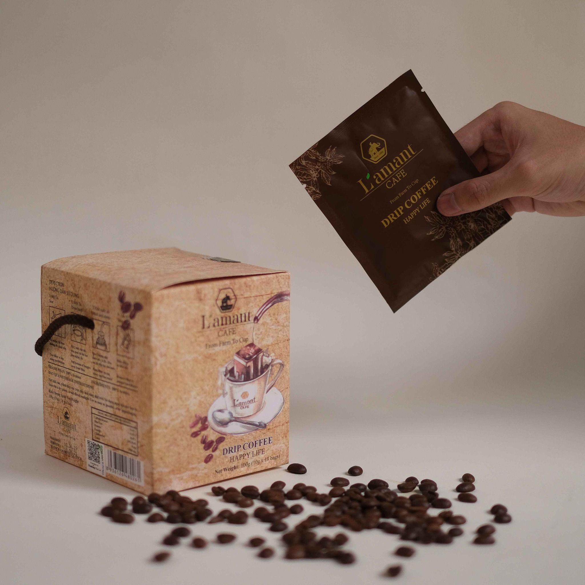 Cà phê túi lọc L’amant Happy Life - L’amant Happy Life Drip Coffee
