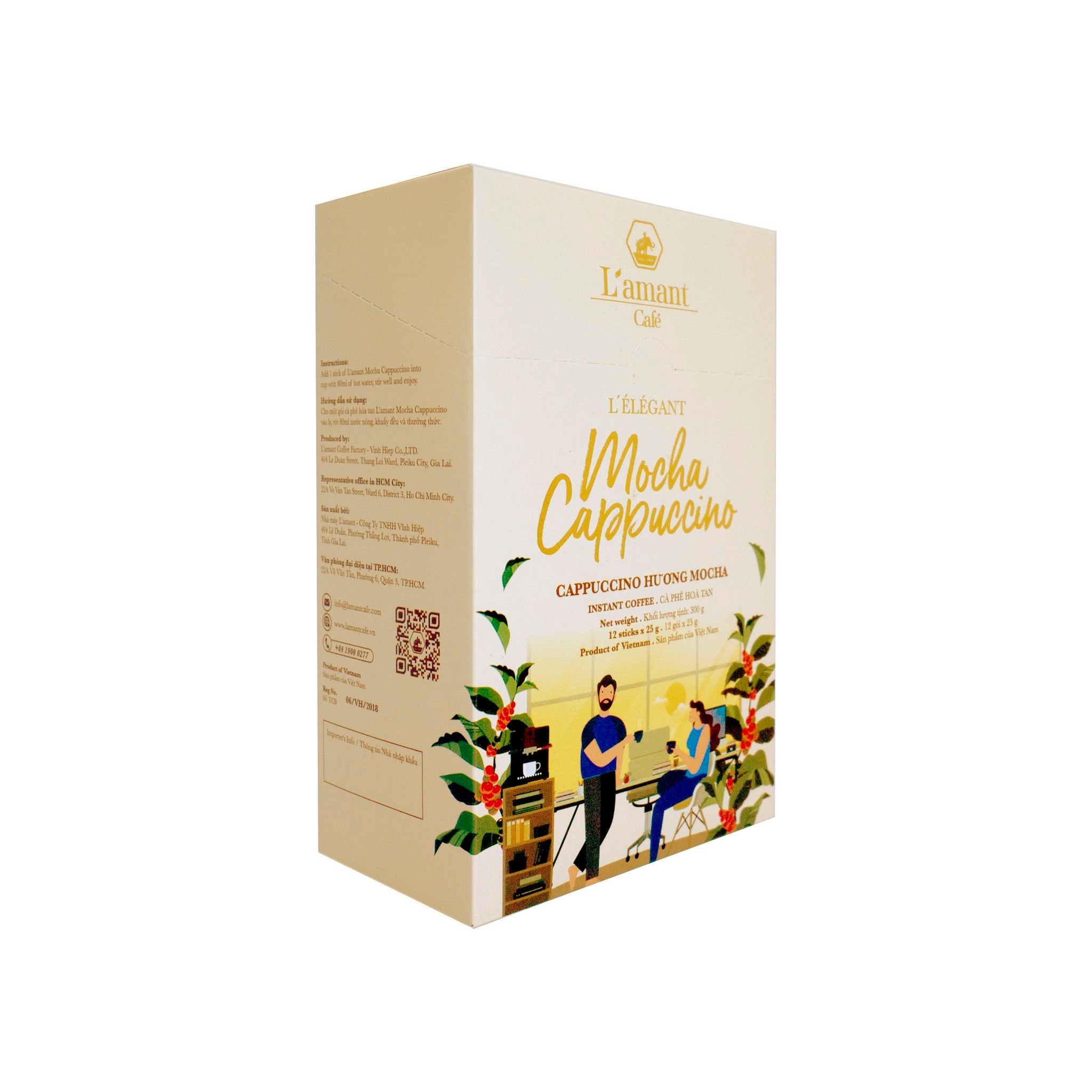 Cà phê hòa tan vị socola L'amant Mocha Cappuccino - L'amant Mocha Cappuccino Instant Coffee