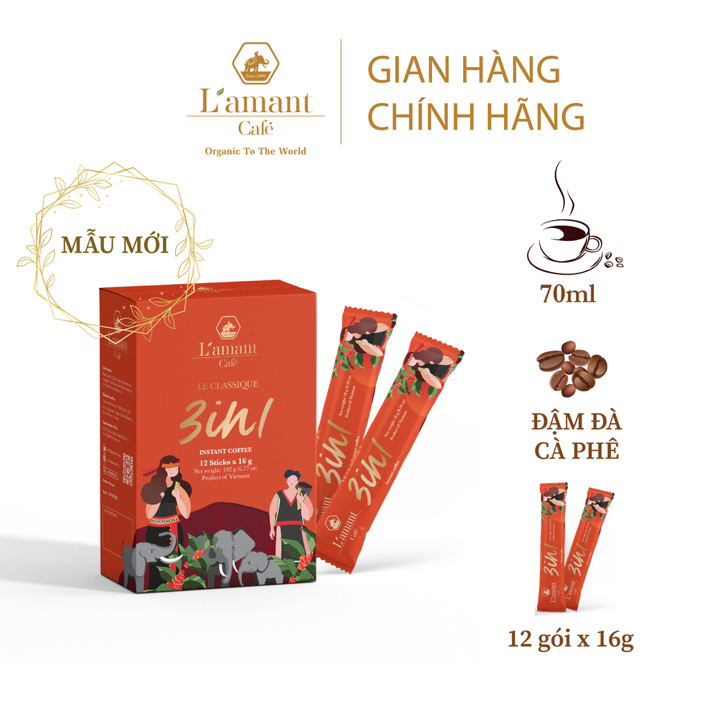 COMBO 03 Hộp 3IN1 (Hộp 192g - 12 gói)