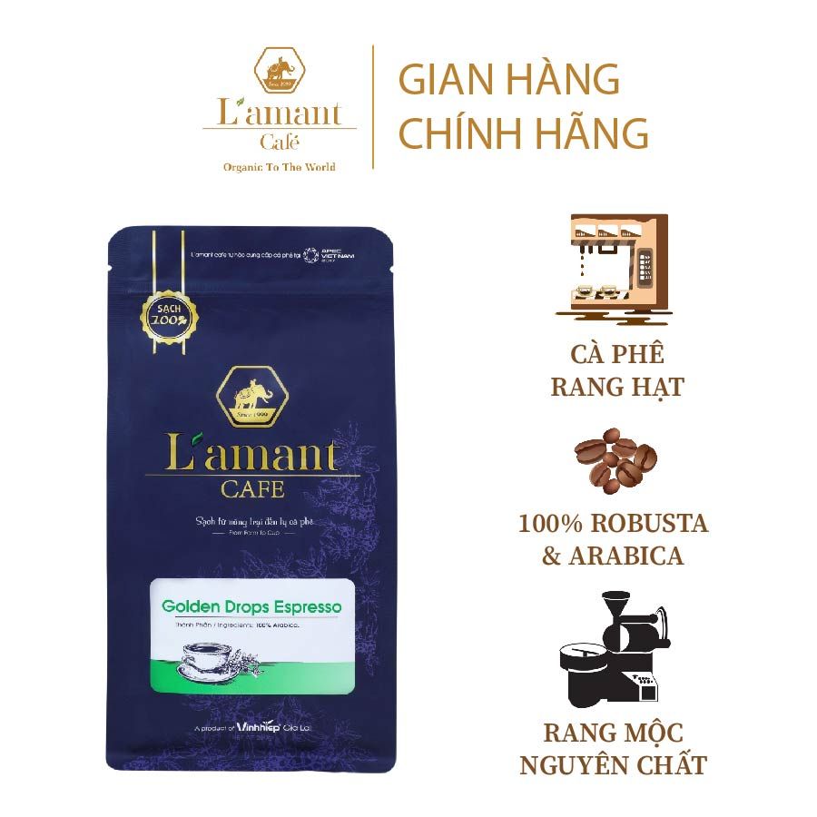 Combo cà phê hạt: 01 Magic Espresso và 01 Golden Drop Espresso