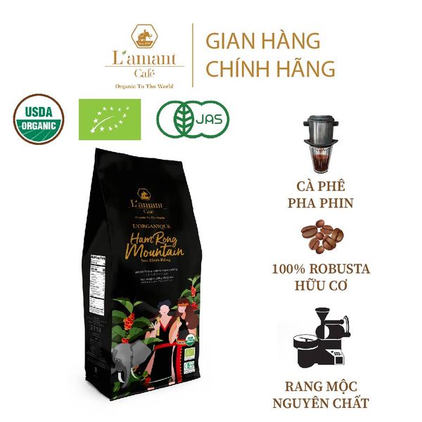  Cà phê hữu cơ nguyên chất L’amant Núi Hàm Rồng - Ham Rong Mountain Organic Coffee 