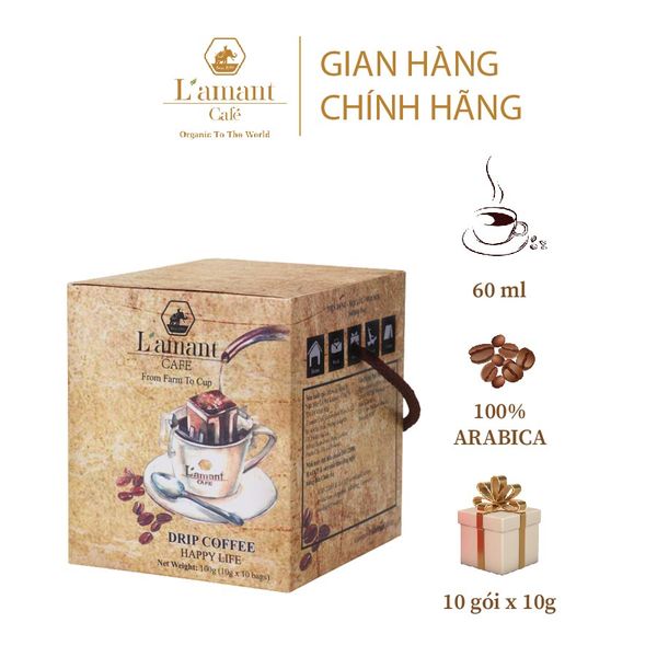  Cà phê túi lọc L’amant Happy Life - L’amant Happy Life Drip Coffee 