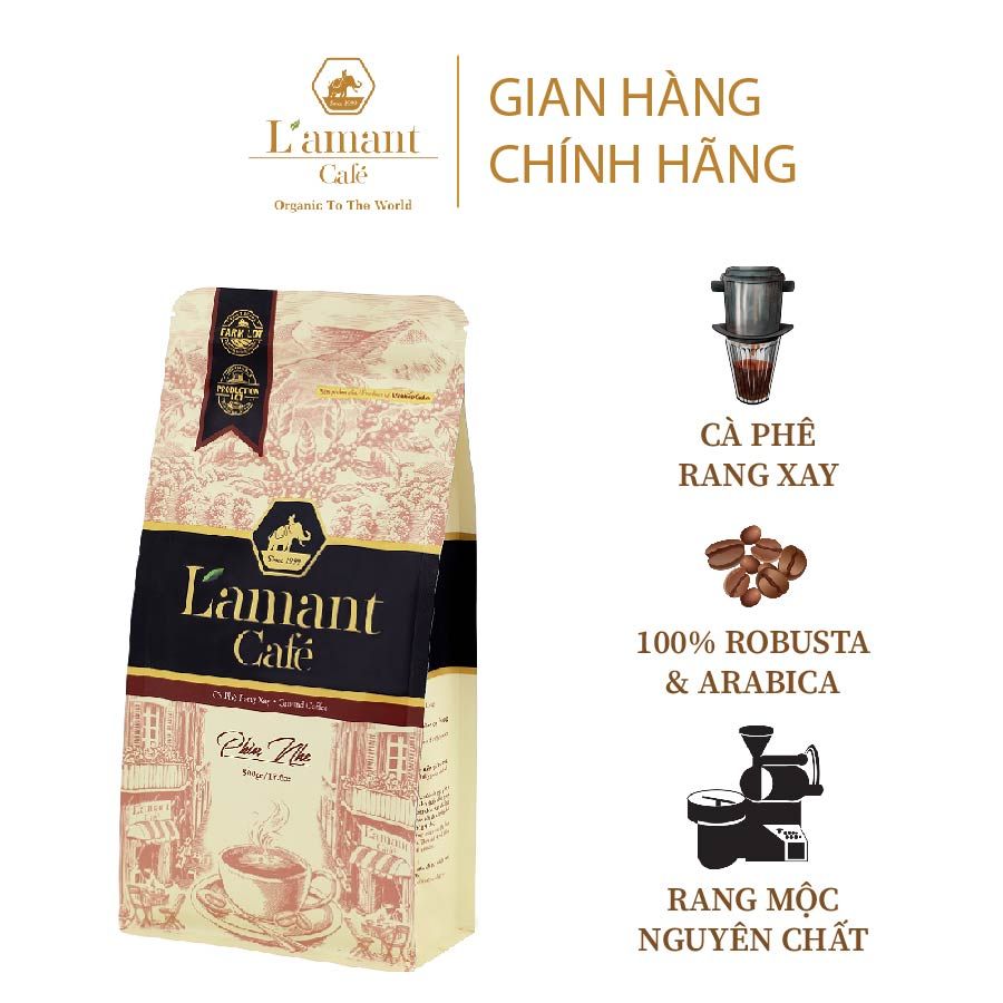 Cà phê rang xay L’amant Phin nhẹ - L’amant Ground Coffee - Light
