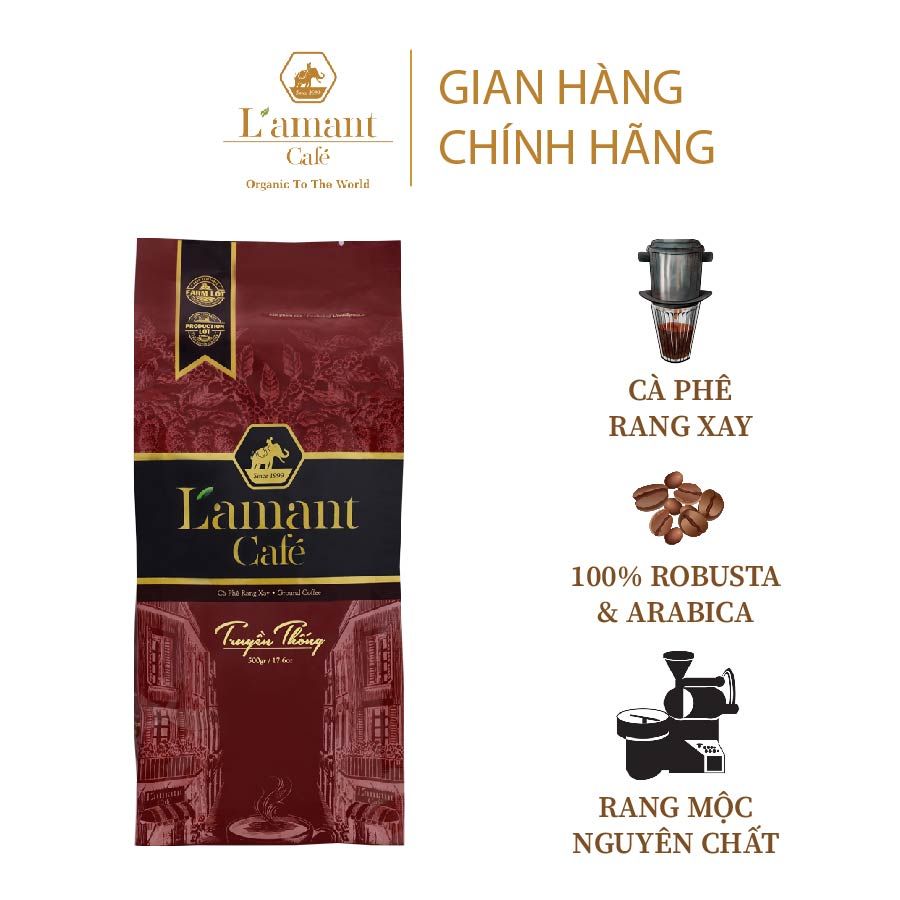  Cà phê rang xay L’amant Truyền thống - L’amant Ground Coffee - Traditional 