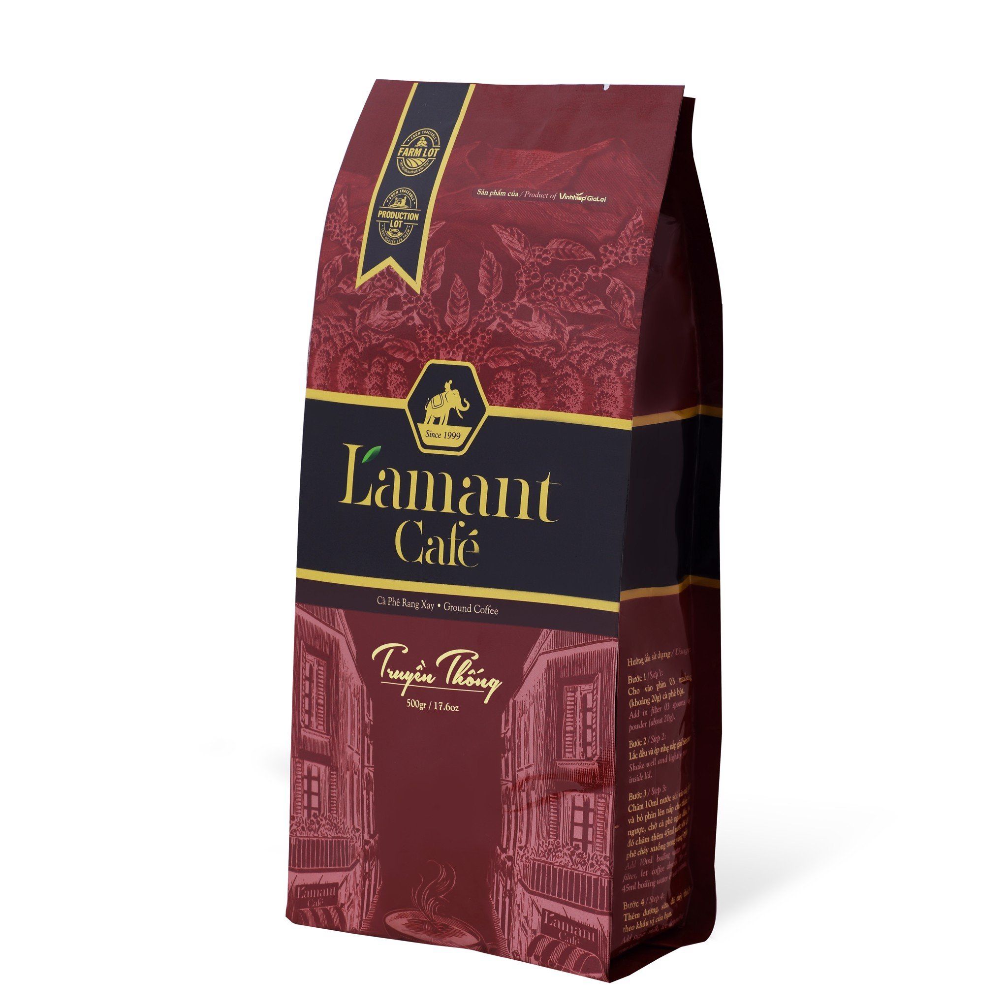  [24.04-29.04 MUA 2 GIẢM 5%, MUA 3 GIẢM 10%] Cà phê rang xay L’amant Truyền thống - L’amant Ground Coffee - Traditional 