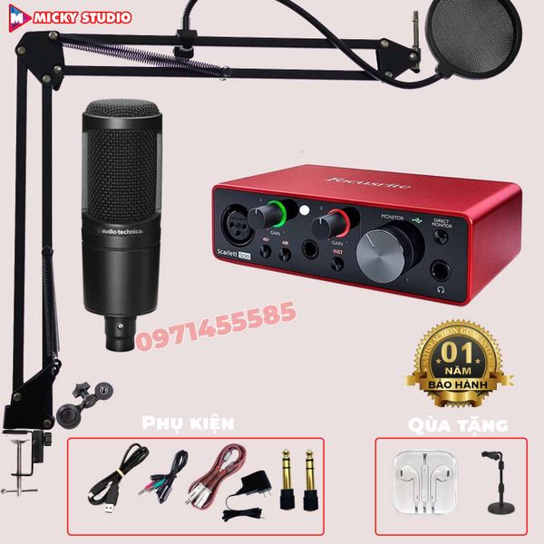 Focusrite solo gen 3 + AT2020 + M4U Focusrite solo gen 3 + AT2020 + M4U