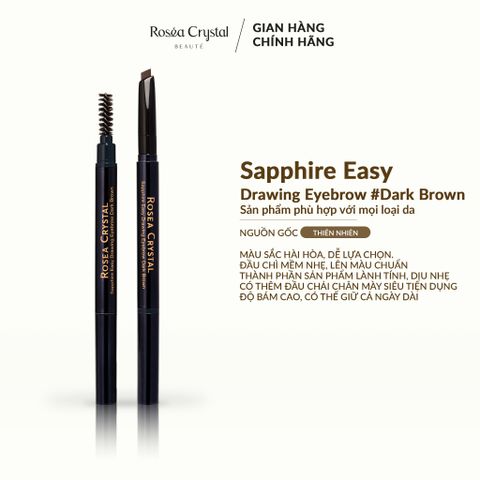  Sapphire Easy Drawing Eyebrow #Dark Brown - Chì kẻ mày tone nâu gỗ 