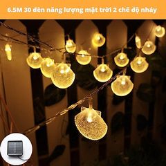 Đèn Led Dây Trang Trí Năng Lượng Mặt Trời – Kiểu Vỏ Sò