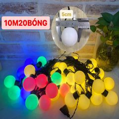 Led noel bi nhựa đục màu 10m 20 bóng R50mm