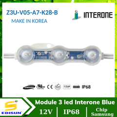 Module 3 led Xanh dương Interone Z3U-V05-A7-K28-B