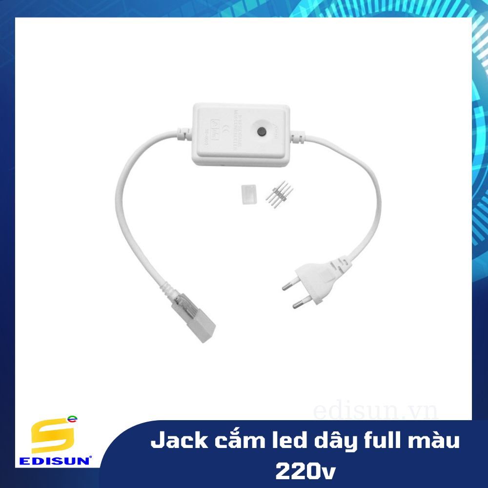 Jack cắm dây led full màu 220V