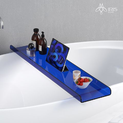 Giá gác bồn tắm acrylic màu xanh