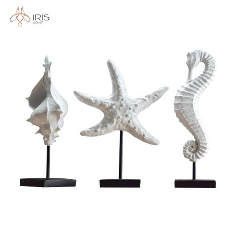 Bộ tượng trang trí tạo hình sinh vật biển