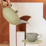 Bộ ấm chén trà gốm thủ công họa tiết bề mặt