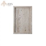 Bộ vệ sinh đá travertine màu nâu beige