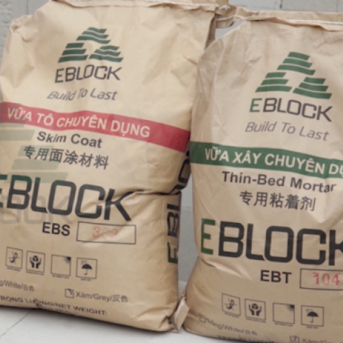 Vữa tô mỏng gạch bê tông nhẹ AAC Eblock EBS-301/302