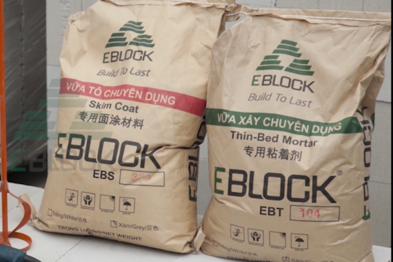 Vữa xây gạch bê tông nhẹ AAC Eblock EBT-104