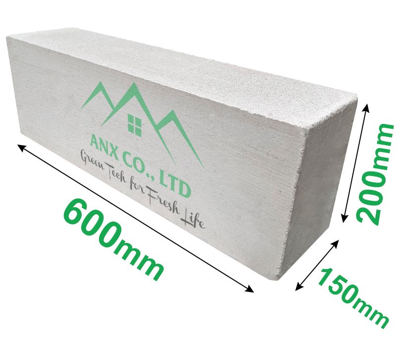 Gạch bê tông nhẹ AAC Eblock 600x200x150mm