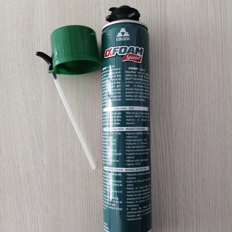 Keo bọt nở Alpha Foam dùng trong xây dựng nội thất