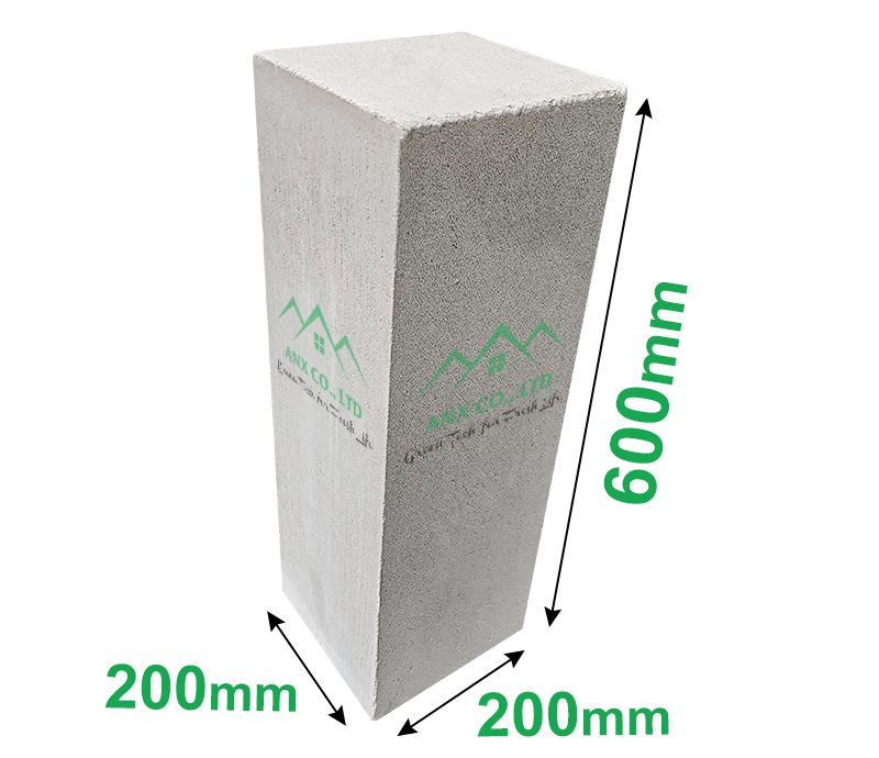 Gạch bê tông nhẹ AAC Eblock 600x200x200mm