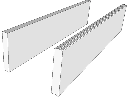 Tấm Panel bê tông nhẹ AAC Eblock DxRxC: 1200x600x37.5mm - 1 Mét Khối
