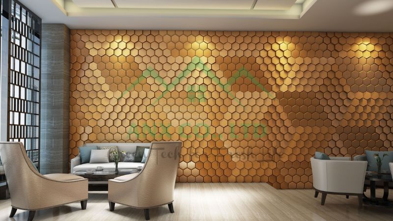 Mẫu Comb - tấm ốp tường 3D sợi tre