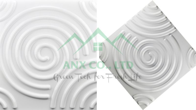 Mẫu Ripple - Tấm ốp tường 3D sợi tre