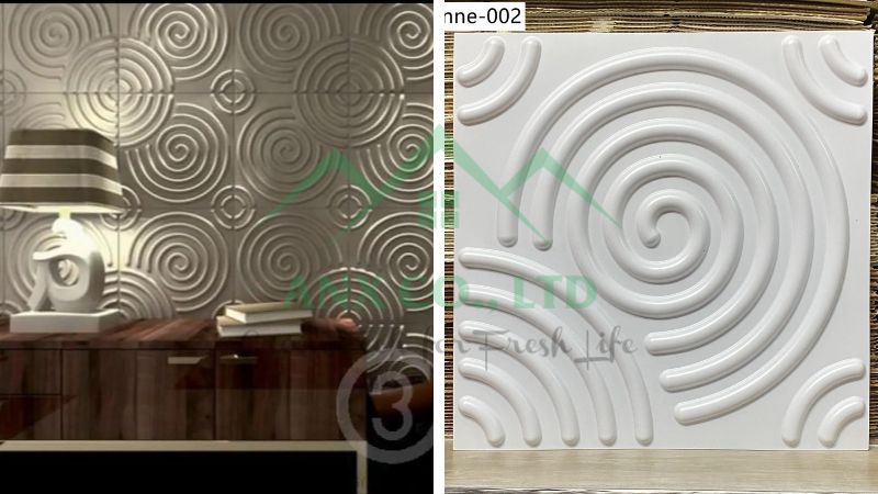 Mẫu Ripple - Tấm ốp tường 3D sợi tre