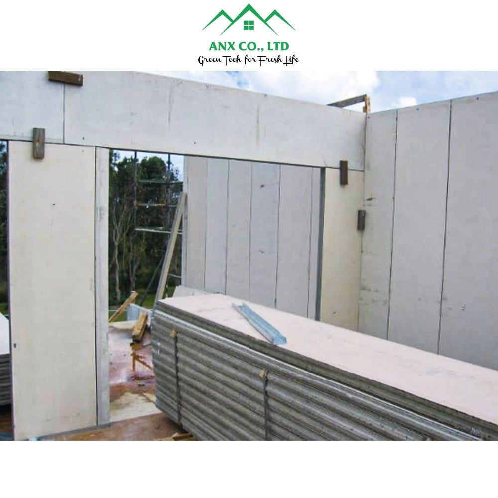 Tấm Tường Sàn Panel Bê Tông Nhẹ AAC Ánh Nhiên Xanh Kích Thước DxR:1200x600x75mm