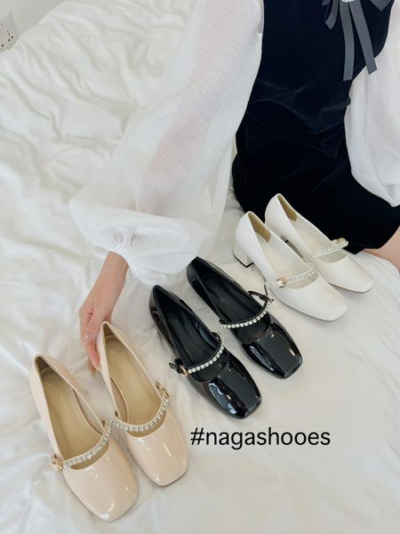  CAO GÓT NAGASHOES DA BÓNG PHỐI QUAI ĐÍNH ĐÁ 6P NAC286 