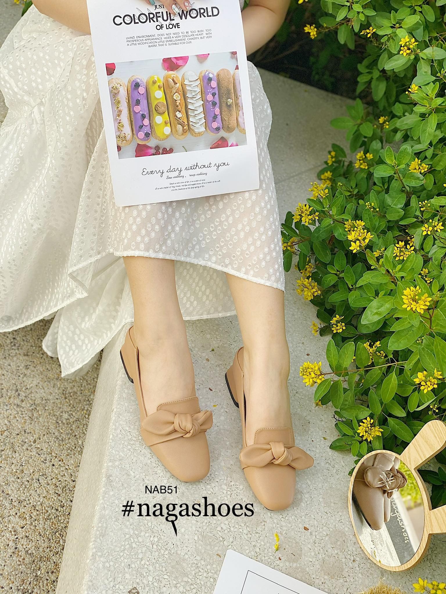 BÚP BÊ MŨI VUÔNG ĐÍNH NƠ 3P NAB51