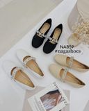  BÚP BÊ NAGASHOES PHỐI QUAI NGANG ĐÍNH DÂY ĐÁ NAB59 